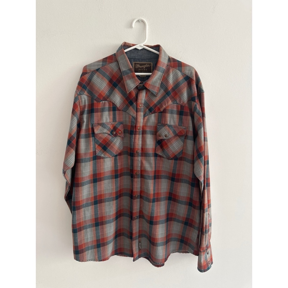 WRANGLER Retro Western Snap Shirt Plaid | XXL